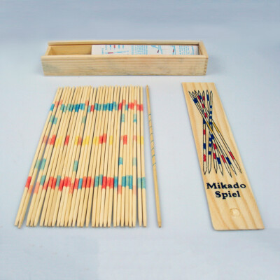 

Baby Educational Wooden Traditional Mikado Spiel Pick Up Sticks With Box Game