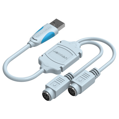 

VISA VAS-C03-S usb turn ps2 adapter with chip handle mouse keyboard adapter ps2 switch usb adapter ice blue