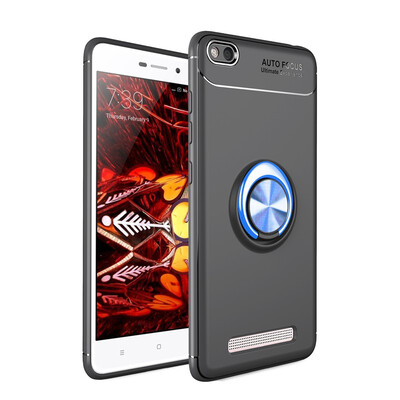 

Fivice Xiaomi Redmi 4A case TPU metal ring shell magnetic bracket soft shell