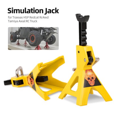 

2pcs Simulation Metal 6 Ton Jack Stand Adjustable Height Decorate for Traxxas HSP Redcat Rc4wd D90 Tamiya Axial Scx10 Hpi