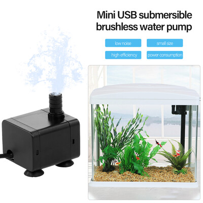 

5V Ultra-quiet Mini Brushless USB Water Pump with Power Cord Waterproof for Submersible Fountain Pond Aquarium Fish Tank
