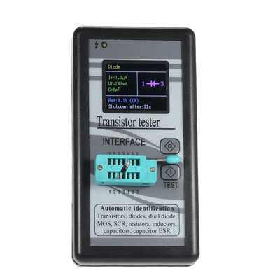 

Multi-functional Transistor Tester 128160 TFT Color Display Diode Thyristor Capacitance Resistor Inductance MOSFET ESR LCR Meter