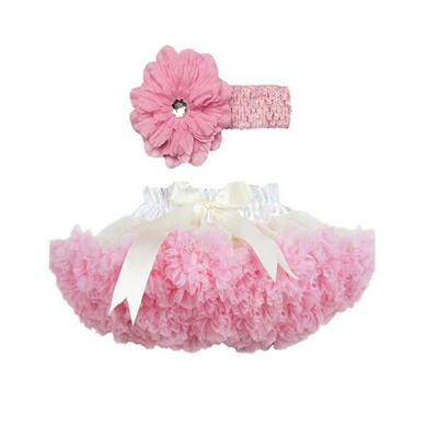 

Buenos Ninos Girls Tutu Chiffon Petticoat Set with Flower Headband