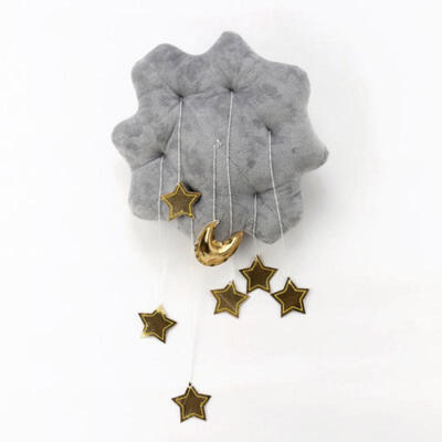 

New Cradle Toys Hanging Rattle Baby Plush Soft Toys Moon&Star Wall Hanging Decor