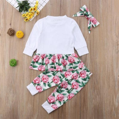 

Newborn Infant Baby Girl Floral Clothes Top T Shirt Dress Pants Tracksuit Outfit
