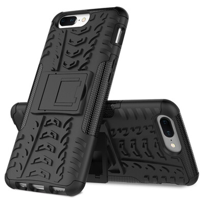 

Fivice One Plus 5 Case TPU anti-fall tire pattern back clip bracket phone case