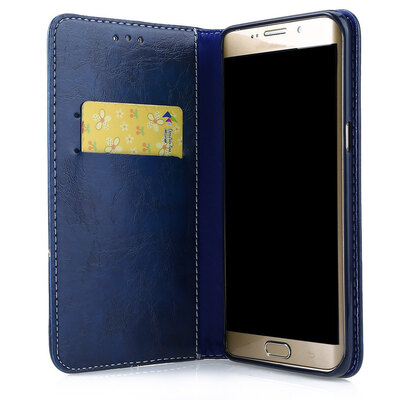 

Магнитная откидная крышка Стенд бумажник кожаный чехол для Samsung S6 EDGE +