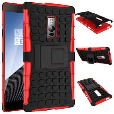 

Fivice One Plus Two Case TPU anti-fall tire pattern back clip bracket phone case