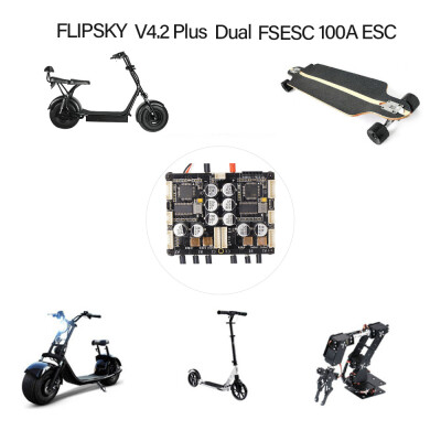 

FLIPSKY V42 Plus Dual FSESC420 100A ESC Electronic Speed Control with BEC Heatsink for Electric Skateboard RC Car Boat E-Bike R