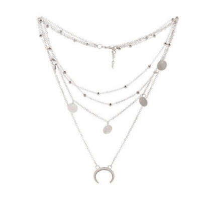 

Multilayer Women Fashion Alloy Clavicle Choker Necklace Lady Charm Chain Jewelry