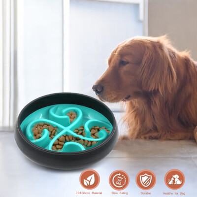 

Dog Slow Feeder Bowl Silicone Pet Feeder Healthy Dish Pet Supplies Durable Non-Toxic Preventing Choking