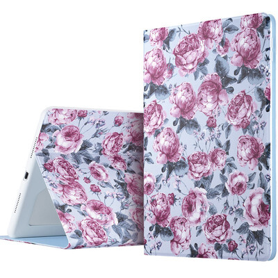 

Illustrator (billion color) Apple iPad Pro 9.7 Case / Shell Tablet stand holster / cartoon protective shell illustrator Garden series Grace Peony