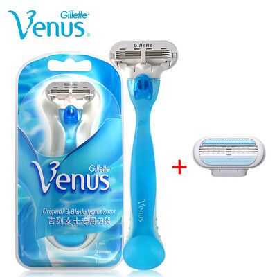 

Gillette Venus Blue Lady Razors Shaving Razor For Girls Hair Cutters 1 Holder With 2 Blades Hair Removal