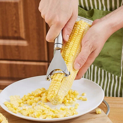 

Outdoor Corn Slicer Peeler Thresher Tool Kitchen Cob Kerneler Cutter Stripper