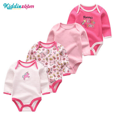 

4PCS Newborn Babywear Clothing Sets Baby Girl Clothes Cotton Rompers One-Pieces Baby Boy Clothes For Babies Bodysuits Unicorn