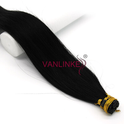 

100s I Tip Stick Human Hair Extensions Keratin Stick Fusion Remy Human Hair Extensions 1 Jet Black