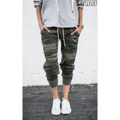 

Women Casual Jogger Dance Harem Sport Pants Baggy Slacks Camouflage Sweatpants