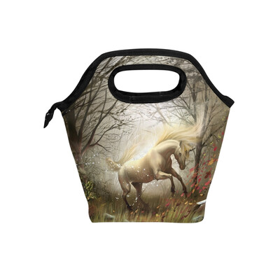 

Lunch Bag Tote Bag Forest Unicorn Travel Picnic Organizer Lunch Holder Handbags Lunch Bag Box