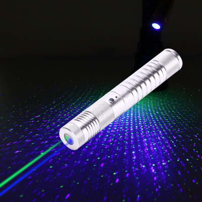 

U\King ZQ-J33 5mW Adjustable 532nm Green 450nm Blue Laser Pointer Torch Pen