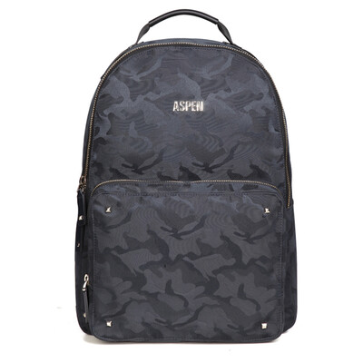 

AspenSport camouflage shoulder bag men&39s backpack high school student bag female Korean version of the trend rivets package leisure travel AS-B55 dark blue