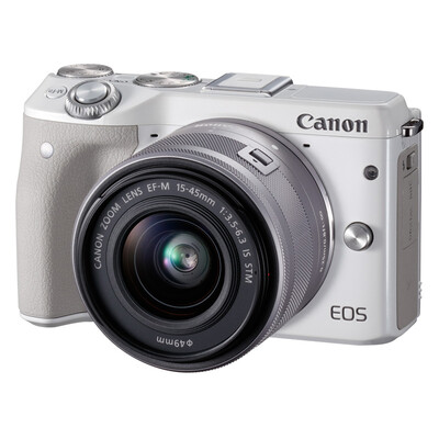 

Canon EOS M3 (EF-M 15-45mm f / 3.5-6.3 IS STM) миниатюрная одиночная электрическая машина белый свет компактный широкоугольный