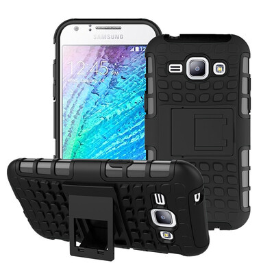 

Fivice Samsung J1 Case TPU anti-fall tire pattern back clip bracket phone case