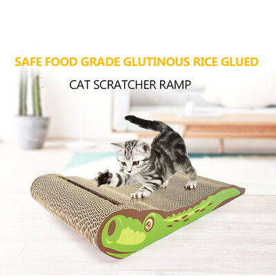 

Cat Scratcher Pad Scratching Ramp Corrugated Cardboard with Bell Ball Cat Scratch Play Toy