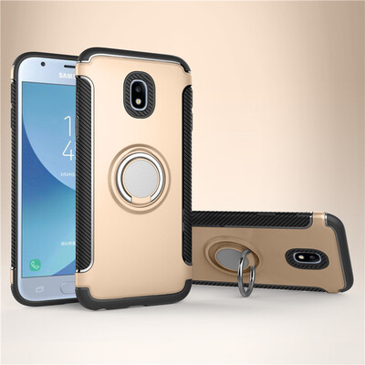 

Fivice Samsung Galaxy J3 2017 case PC metal ring shell magnetic car bracket TPU phone case