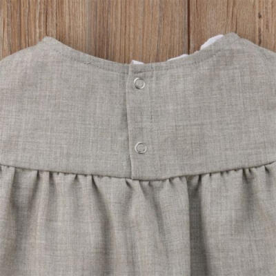 

Boutique Toddler Kids Baby Girl Dress Solid Color Party Pageant Dress Clothes