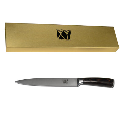 

New arrival stainless steel kitchen knife XYJ brand 8 inch slicing knife with box best gift cooking knife