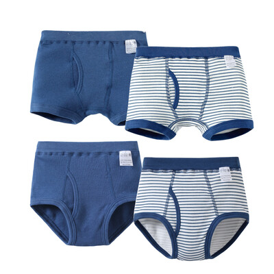 

(KIDS MAM & DAD) children's underwear boys flat pants boys briefs pants 4 packs 60585 horse gray 120