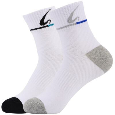 

Lokshi Enpex male models 2 pairs of badminton sports socks mixed color anti-sweat cotton socks are uniform