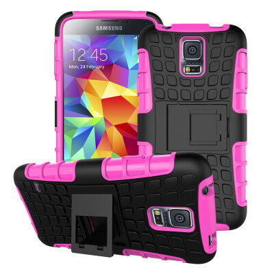 

Fivice Samsung S5i9600 Case TPU anti-fall tire pattern back clip bracket phone case