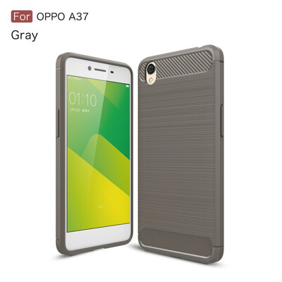 

Fivice OPPO A37 case Luxury brushed carbon fiber TPU soft shell