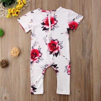 

Newborn Infant Kids Baby Girls Floral Romper Jumpsuit Bodysuit Clothes Outfits