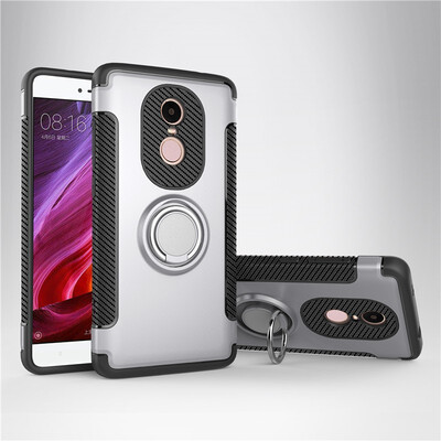 

Fivice Xiaomi Redmi note 4X case PC metal ring shell magnetic car bracket TPU phone case