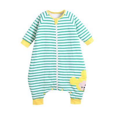 

Disney Baby Disney Baby Baby Sleeping Bag Spring&Autumn Anti-Kicking Cotton Thin Child Split Legs Sleeping Bag White Green Strip 90cm