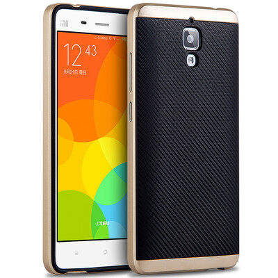 

MOONCASE Xiaomi 4 случая Роскошные углеродного волокна [ударопрочный] Гибкая съемная PC рамка бампера + Бронированная ТПУ обложка чехол для Xiaomi Rice 4 Mi4