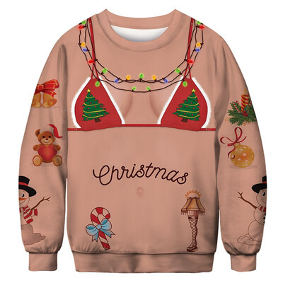 

2018 New Mens&Womens Christmas Collection 3D Printed Sweater Mens Hoodie Long Sleeve Womens Pullover BFT029
