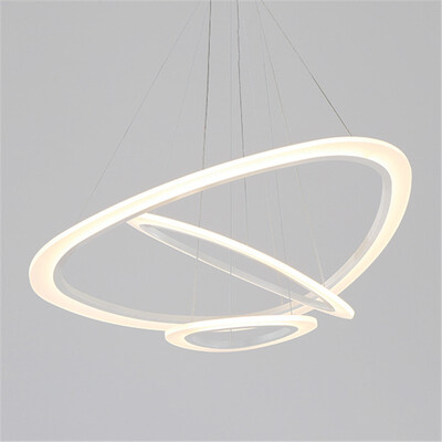 

Baycheer HL487488 Anti-glare Modern Lighting Single Multi Tiered Acrylic Warm Light LED Oval Chandelier