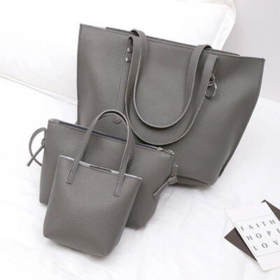 

3pcs Women Leather Handbag Lady Shoulder Bags Tote Purse Messenger Satchel Set L