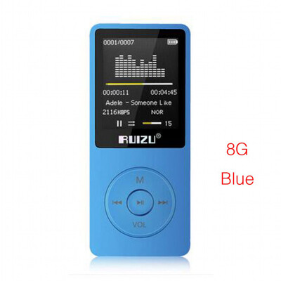 

100 original English version Ultrathin MP3 Player with 8GB storage&18 Inch Screen can play 80h Original RUIZU X02