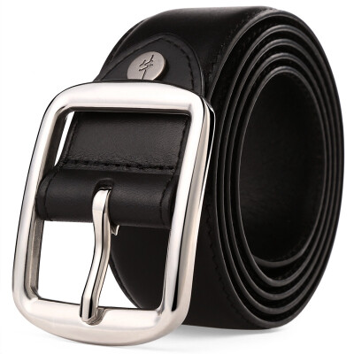 

Cattle Belt Male Belt Male Stainless Steel Trousers Men's Head Cow Leather Young Leather 1727 Elegant Black