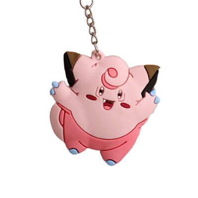 

Pocket Monsters 3D Pokemon Cartoon PVC Keychain Rubber Figure Keyring Ornament Mini Pendant Pikachu Toy Accessories
