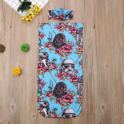 

Baby Girl Swaddle Wrap Soft Comfort Plush Blanket Swaddling Warm Sleeping Bag