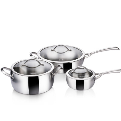 

Dade Daeden German dade stainless steel soup pot milk pan fry pan contains six woolly pot DL011 DL011