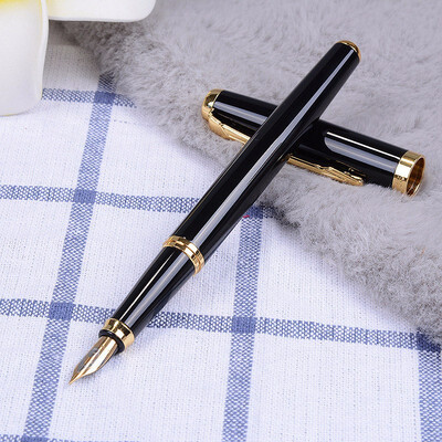 

Outdoor Handmade Fountain Pen Wooden Cap Extra 05mm NIB Writing Gift Pen - Black