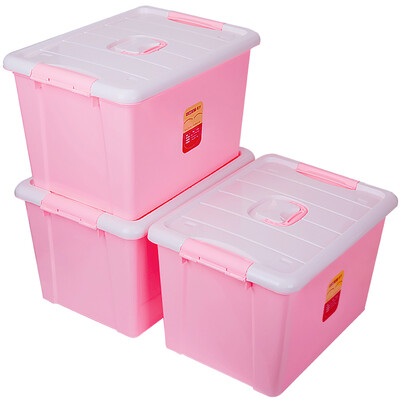 

JJ-901 plastic storage box home clothing storage box toy finishing box storage box set 60L 3 large special equipment