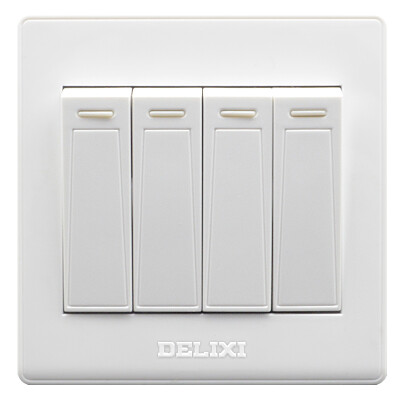 

Delixi DELIXI switch socket panel four open single control Ya white series