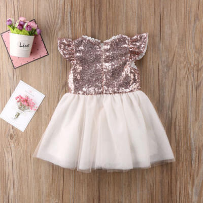 

Toddler Baby Kids Girls Party Princess Dress Sequin TuTu Dress Sundress US1